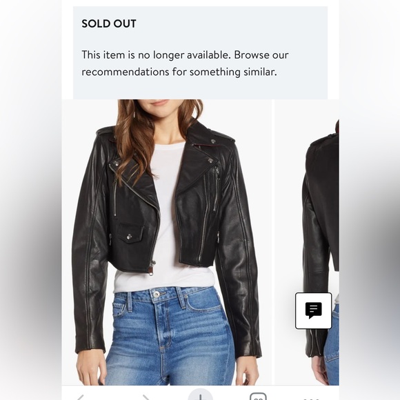 NWOT 100% Leather Crop Moto Jacket 🤘🎸🖤❤️🔥 - Picture 2 of 4